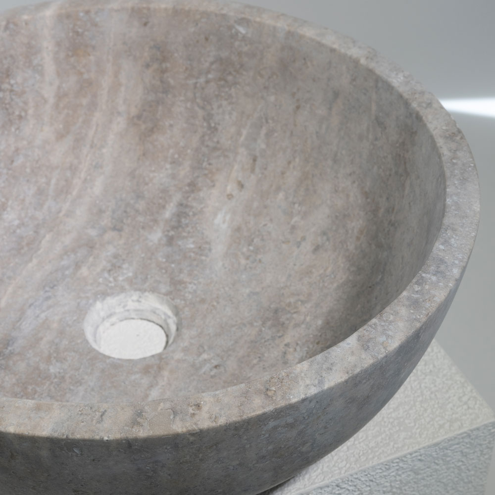 Lavoar travertin silver