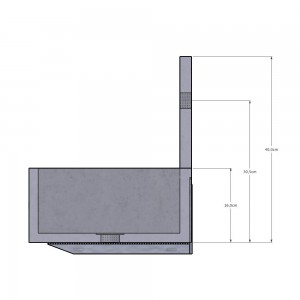 Chiuvetă cu placă din beton Q-Madrid, negru