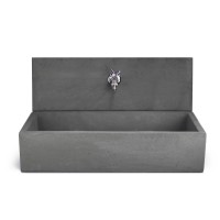 Chiuvetă cu placă din beton Q-Madrid XL, negru
