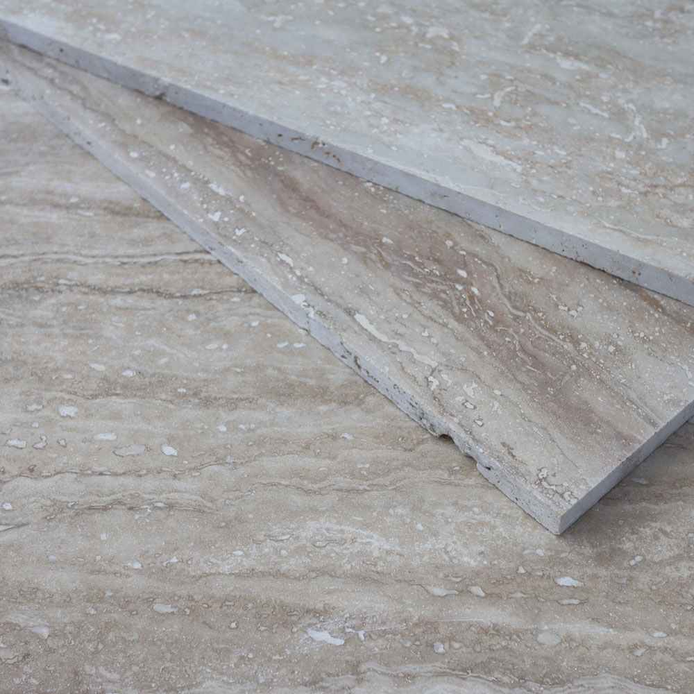 Travertin chituit "veincut", 30,5 × 61 × 1,2 cm