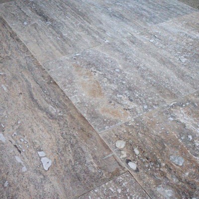 Travertin silver veincut chituit 30 × ll × 1,2 cm